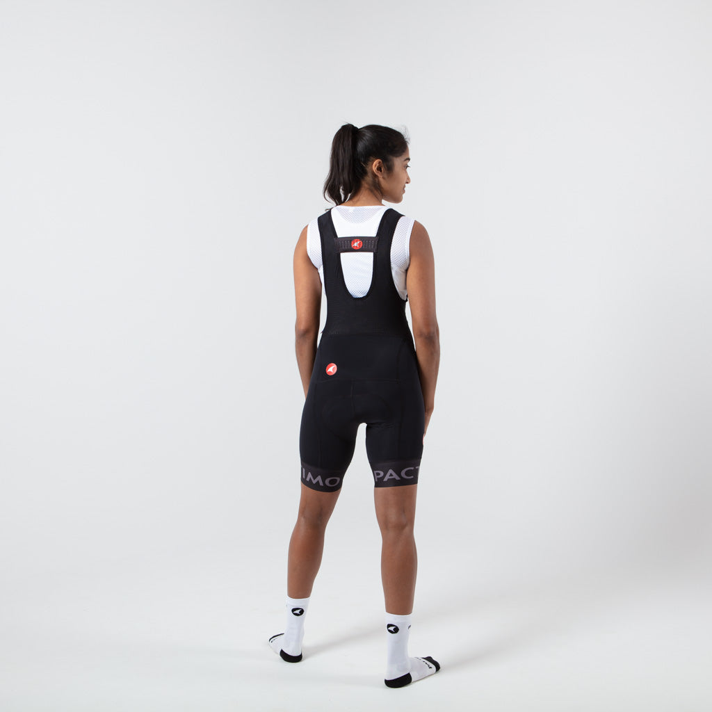 Women's Lightweight Sleeveless Cycling Base Layer - On Body Back View #color_white