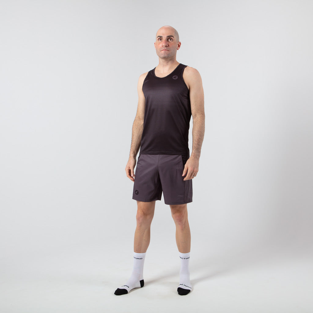 Men's Running Singlet - on body Front View