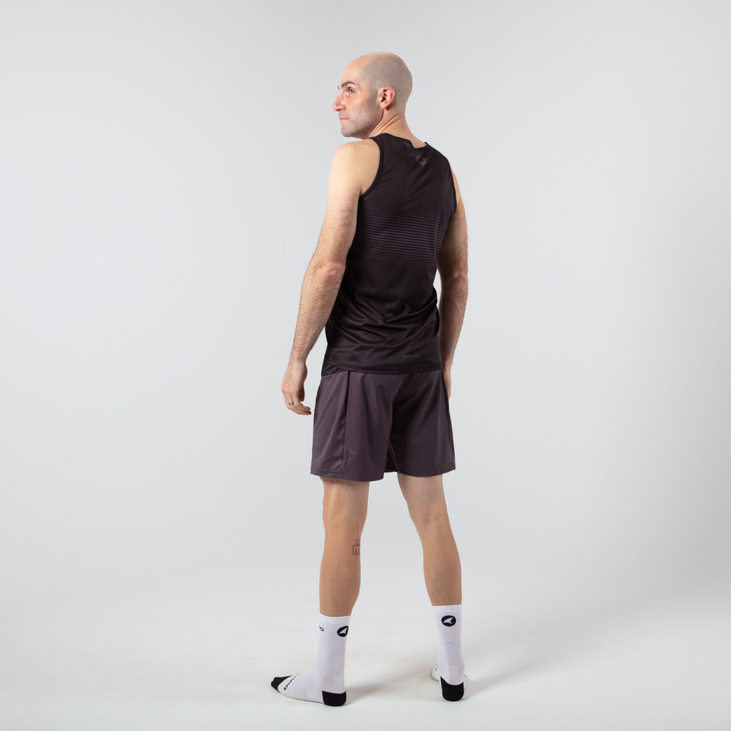 Men's Running Singlet - on body Back View 