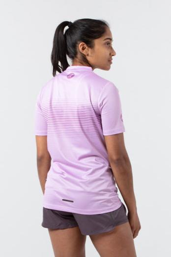 Women's Running Shirt - on body Back View #color_lilac