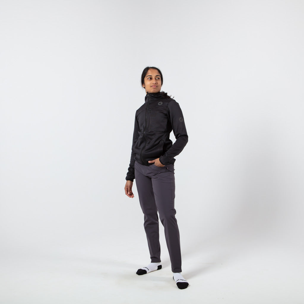 Women's Cycling Track Jacket - on body Front View