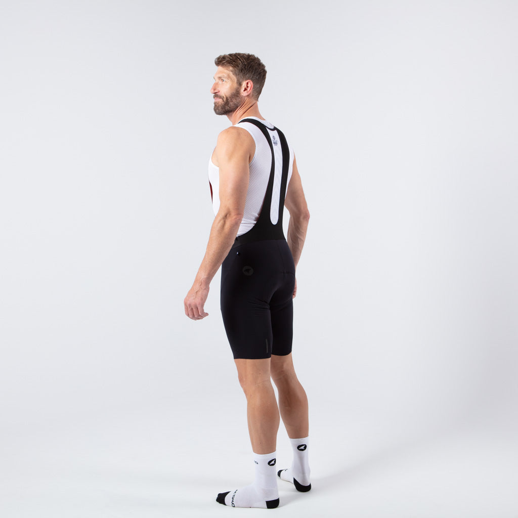 Men's Raw Edge Cut Cycling Bib Shorts - Left View