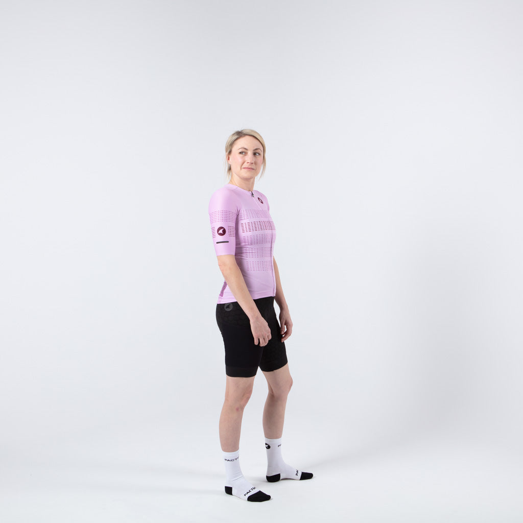 Five Pocket Cycling Jersey for Women On Body Right Side #color_lilac