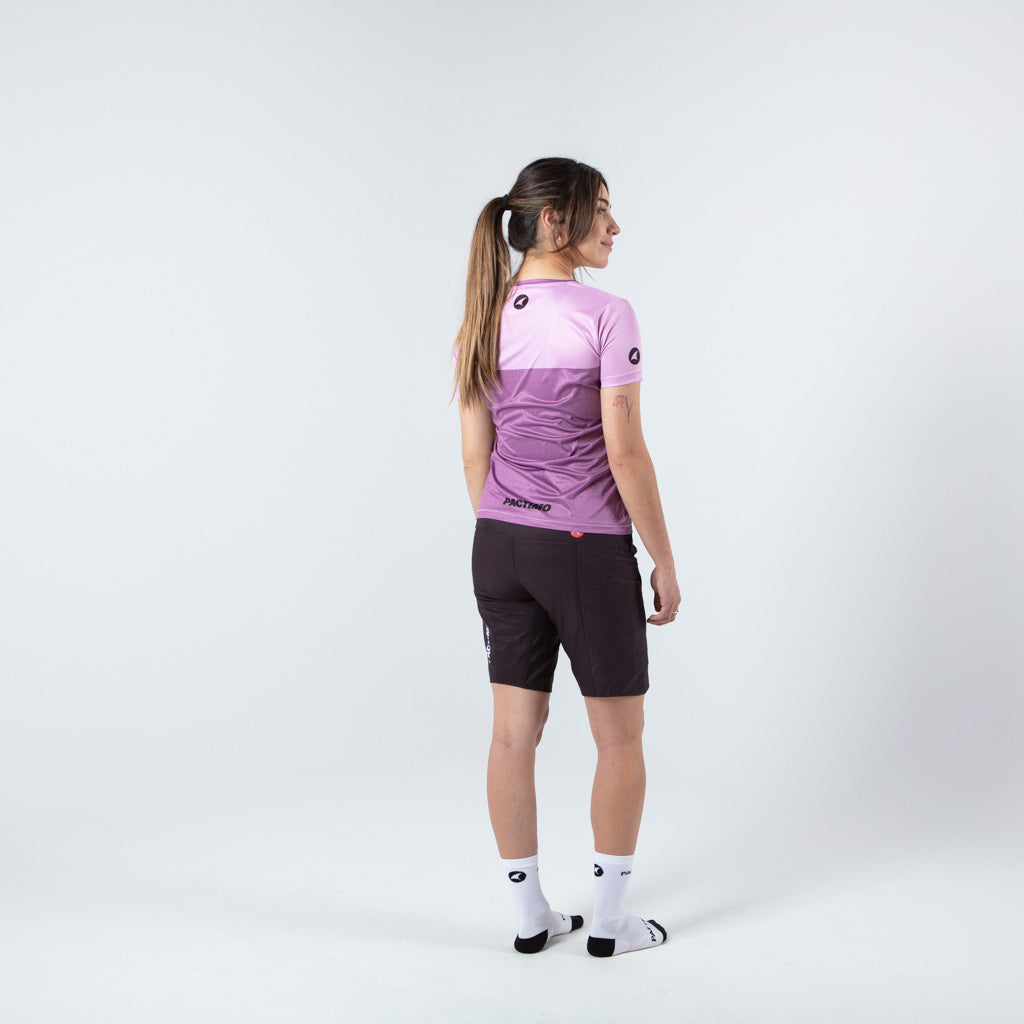 Women's MTB Jersey Apex Short Sleeve - on body Back View 