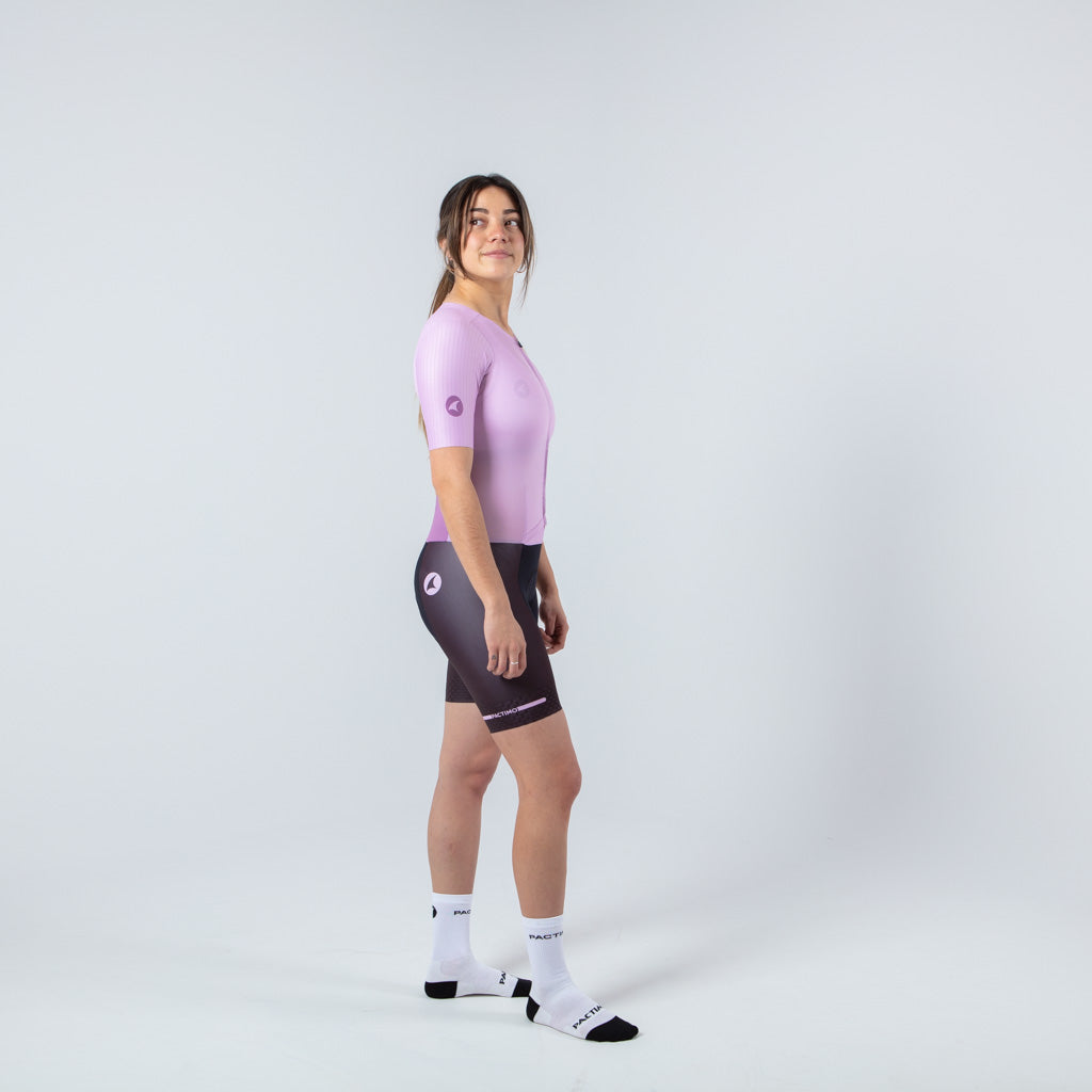 Women's Lightweight Cycling Skinsuit - Right View #color_lilac