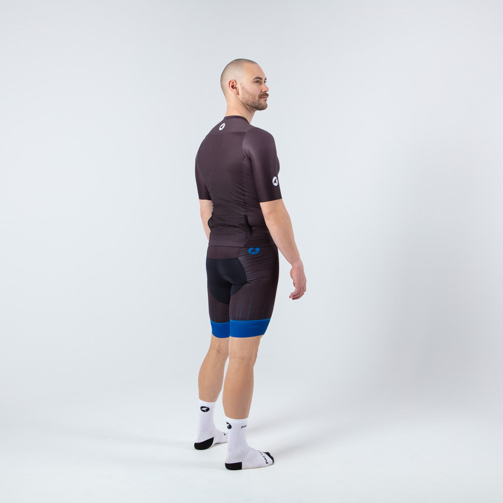 Best Triathlon Tops for Men - on body Back Right View #color_charcoal