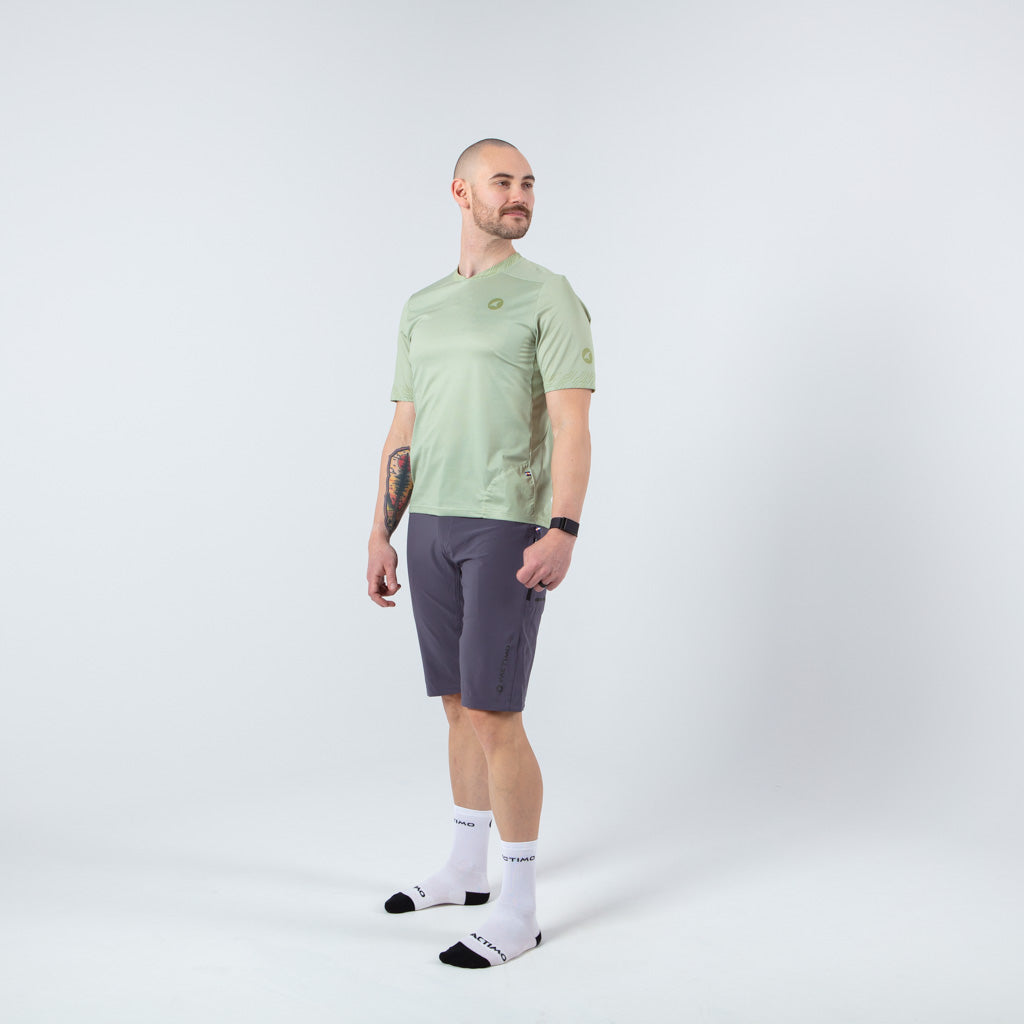 Men's Best Mountain Bike Shorts - on body Front View 