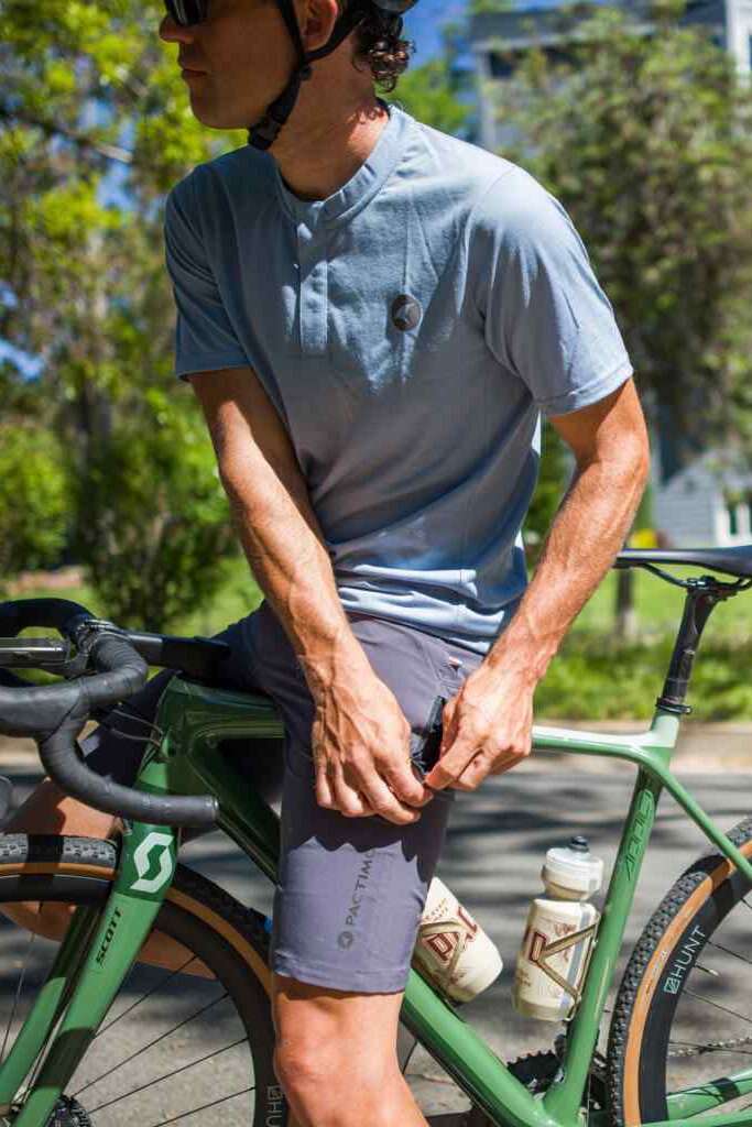 Light Blue MTB Shirt for Men - Front View