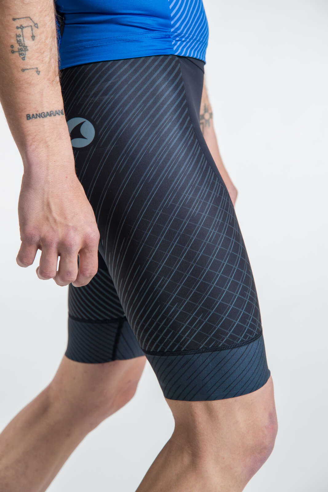 Men's Triathlon Shorts - Black Side View