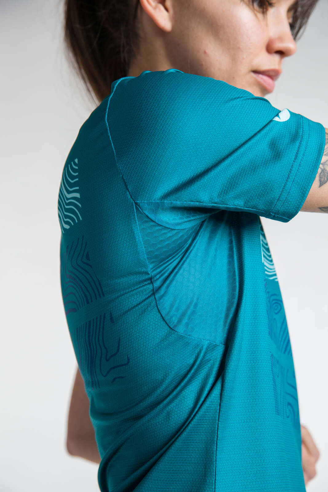 Women's Teal Mountain Bike Jerseys - Mesh Underarms