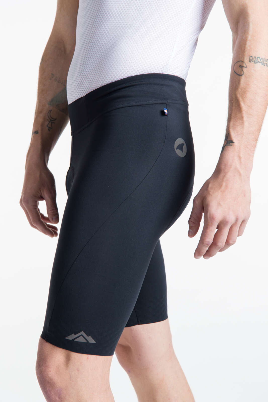 Men's Black Cycling Shorts Raw Edge Cut Pactimo