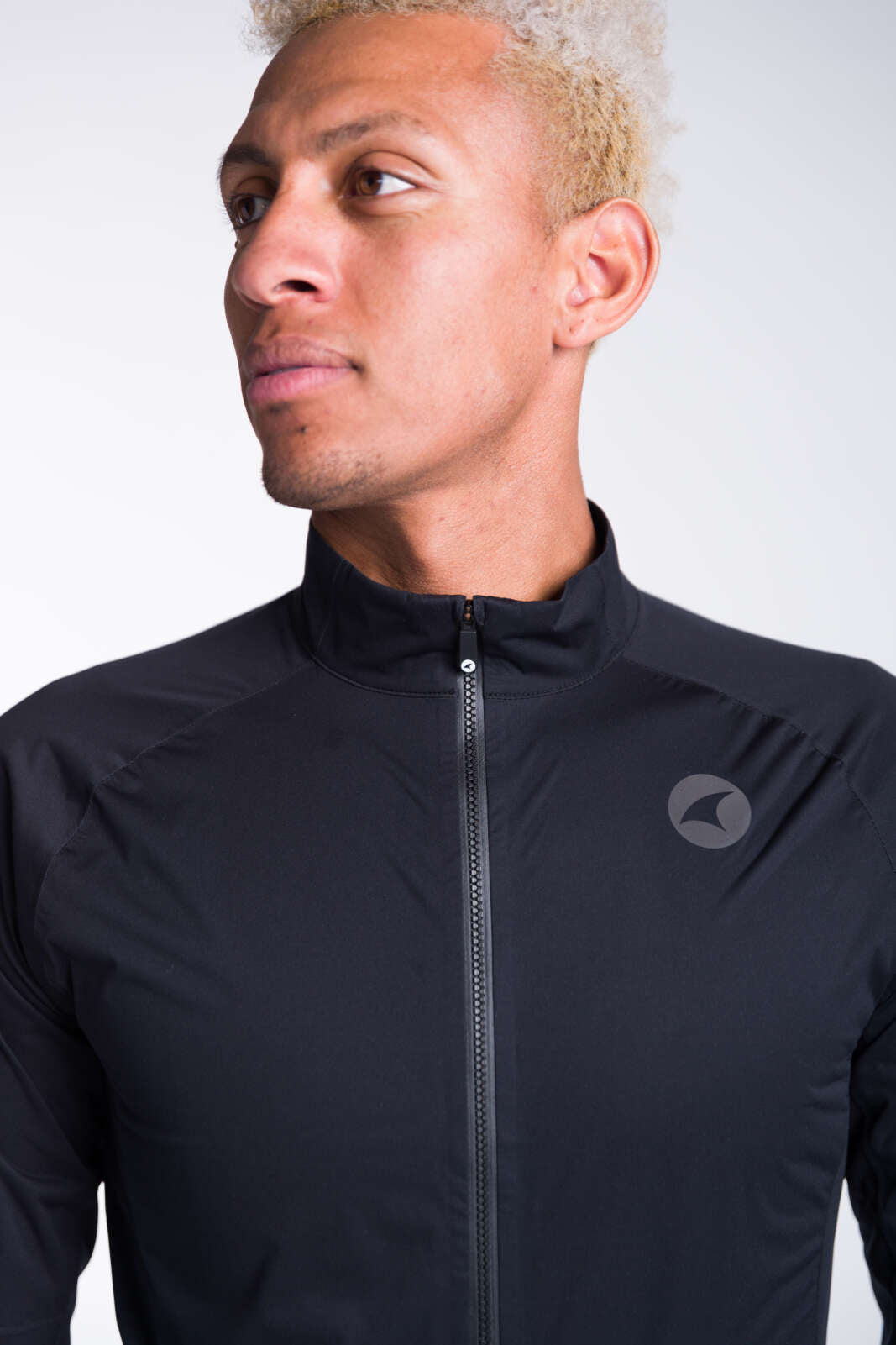 Men's Black Packable Waterproof Cycling Rain Jacket