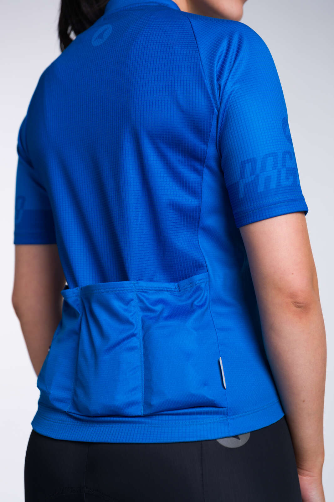 Women's Blue Loose Fit Cycling Jersey - Continental Back Pockets