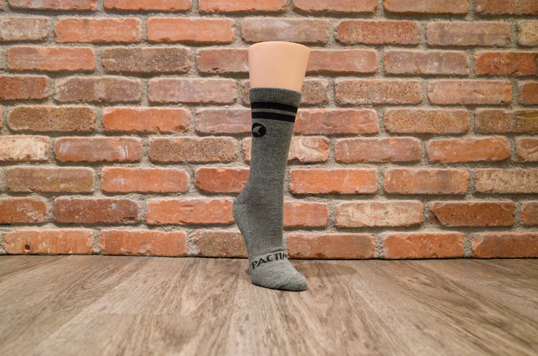 Grey Wool Cycling Sock #color_loden