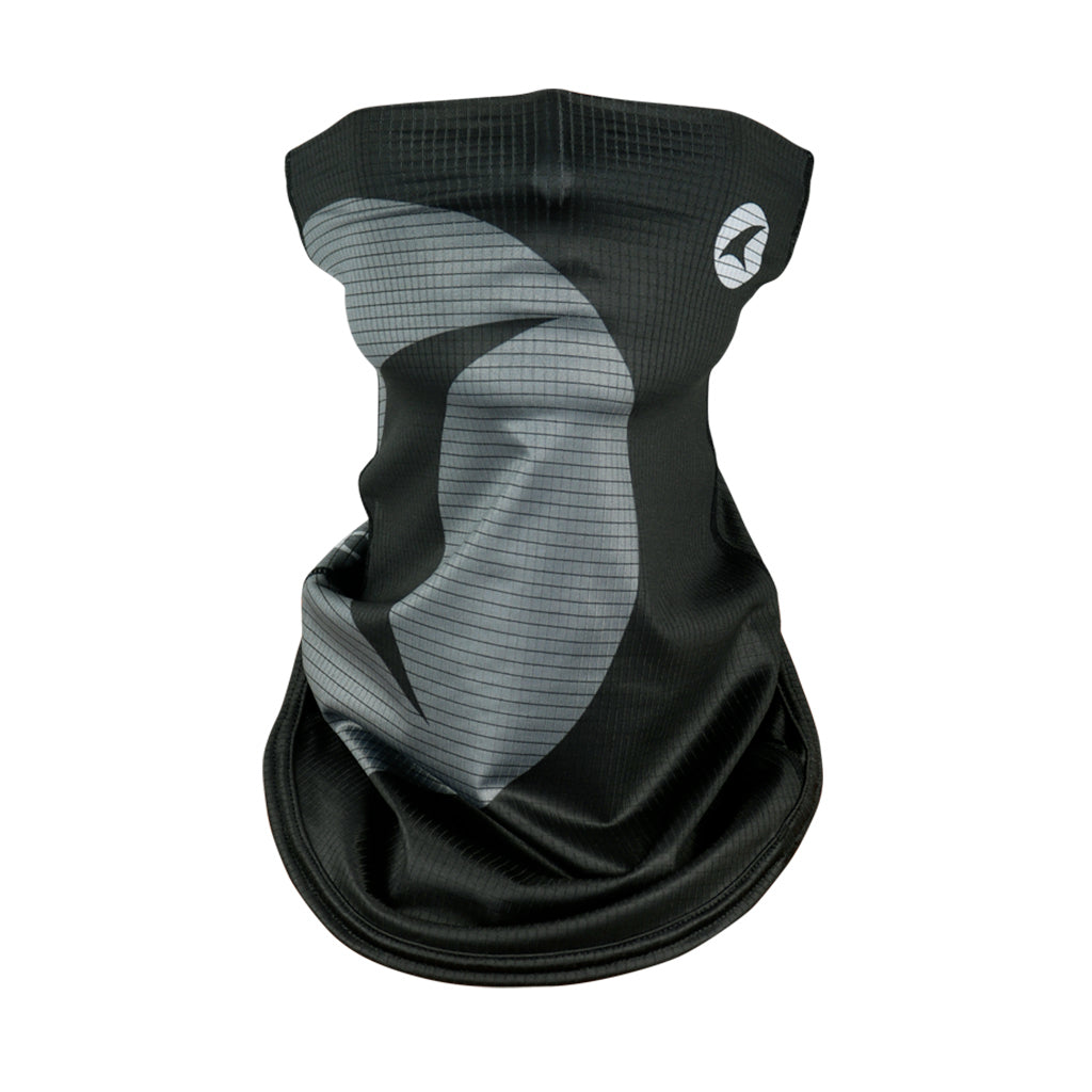 Black Cycling Neck Gaiter - Front View #color_black