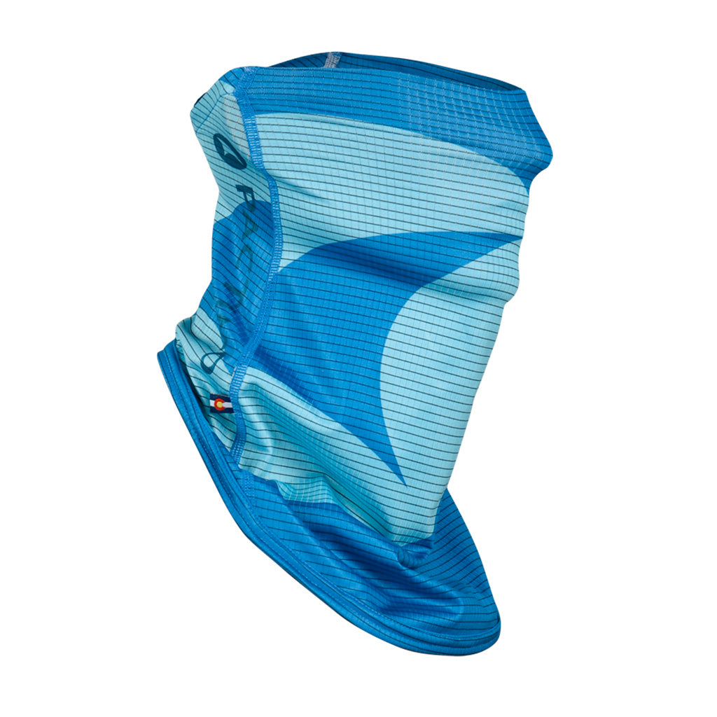 Forest Green Cycling Neck Gaiter - Side View #color_blue