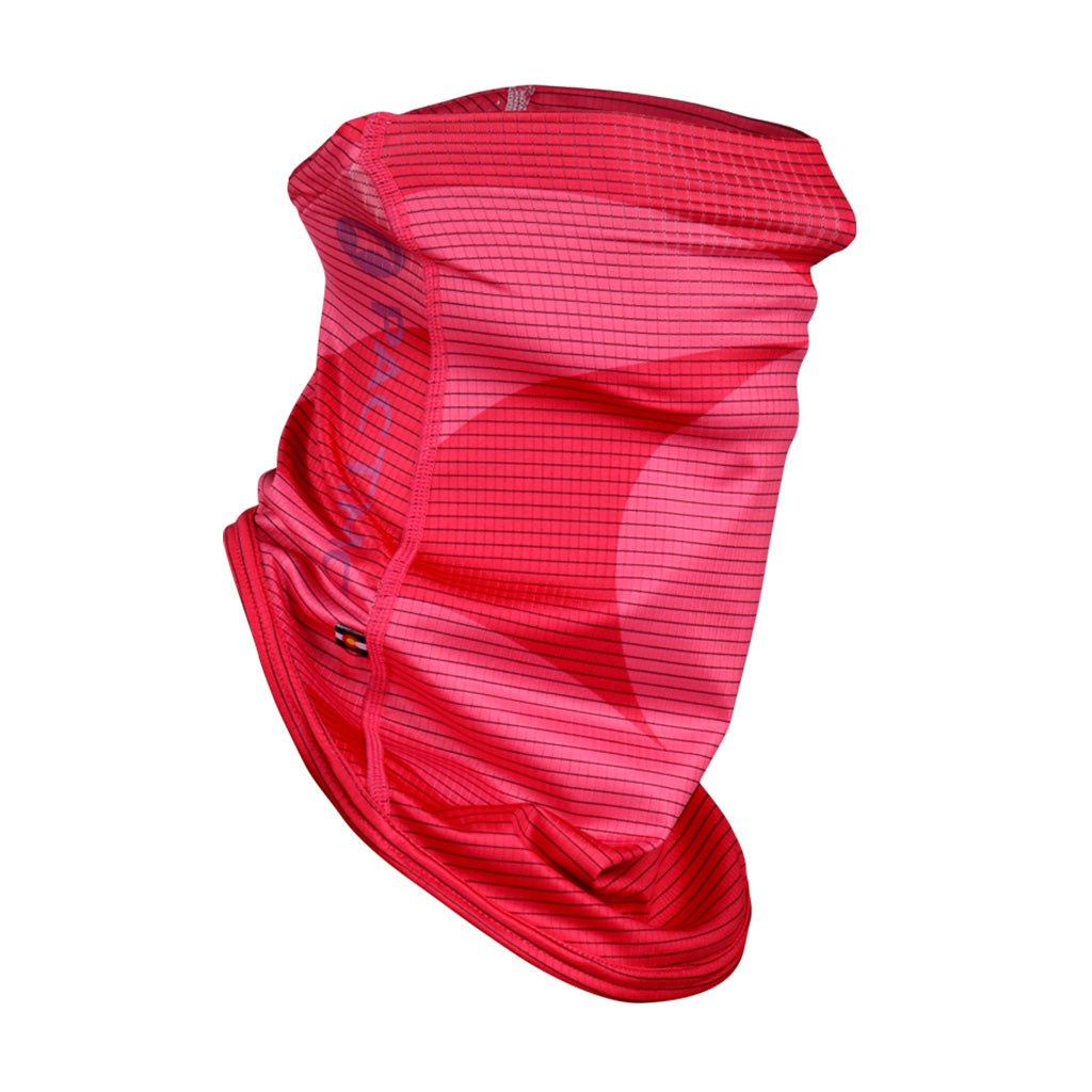Hot Pink Cycling Neck Gaiter - Side View #color_rubine