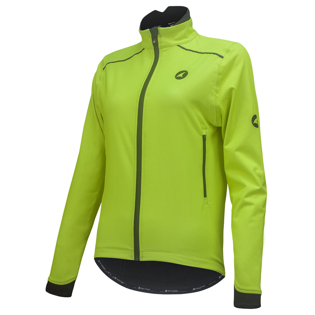 Women's High-Viz Winter Cycling Jacket - Front View #color_manic-yellow