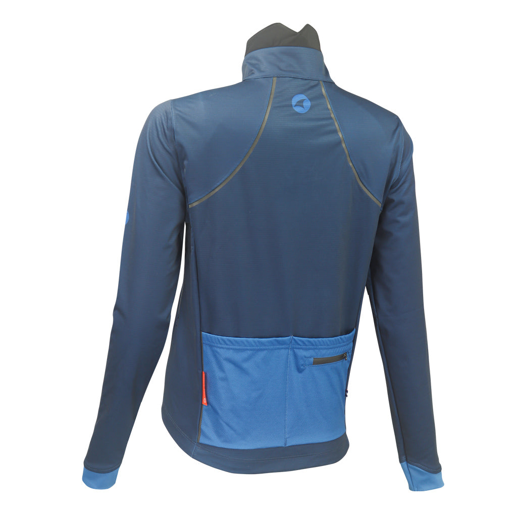 Women's Winter Cycling Jacket - Back View #color_navy