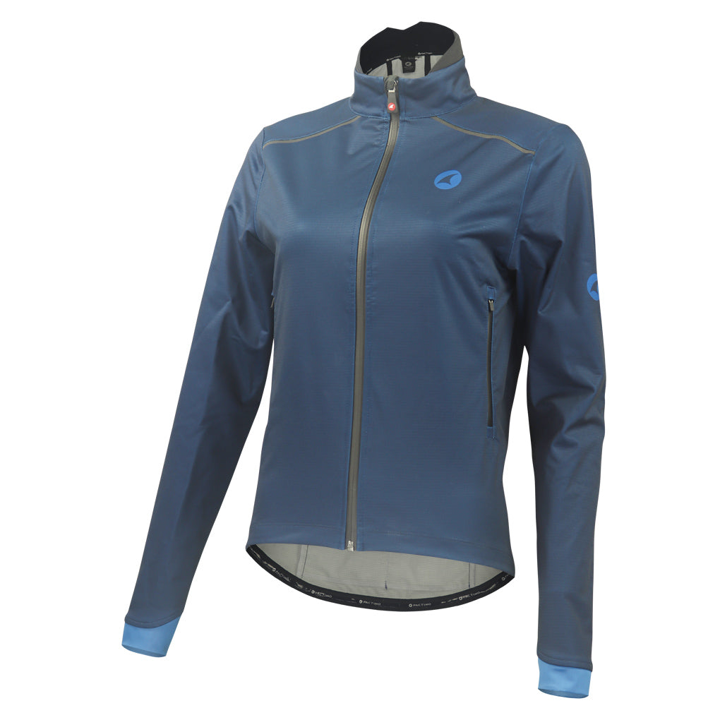 Women's Winter Cycling Jacket - Front View #color_navy