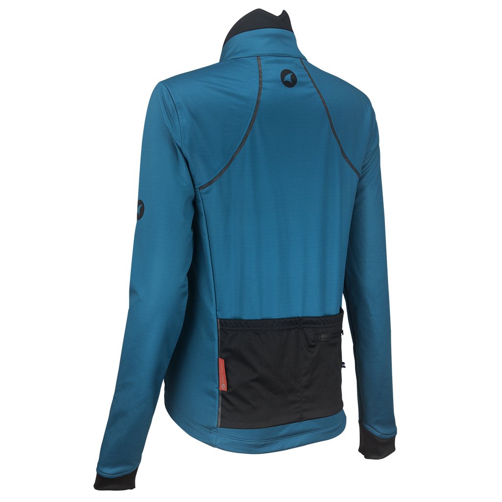 Women's Winter Cycling Jacket - Back View #color_teal