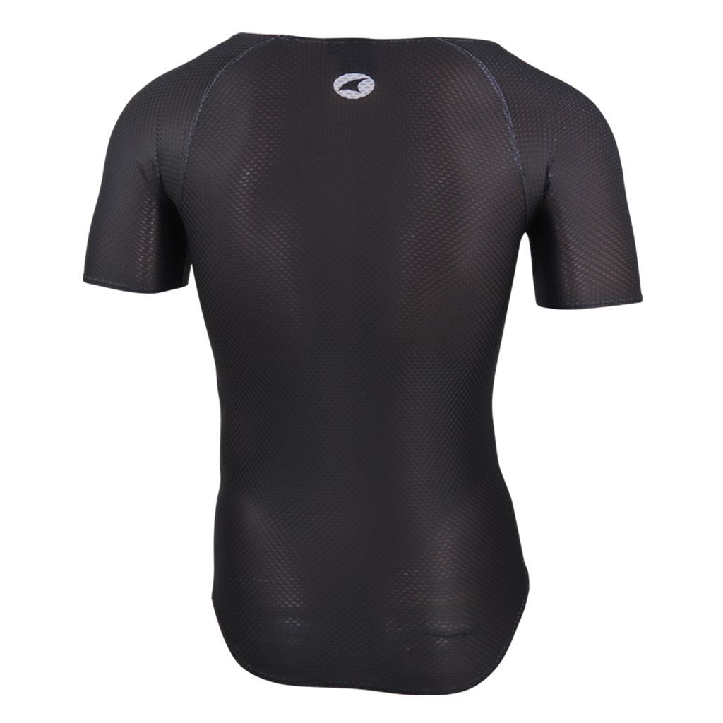 Black Zero Weight Short Sleeve Base Layer for Men - Back View
