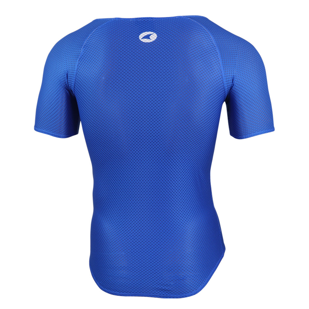 Blue Zero Weight Short Sleeve Base Layer for Men - Back View