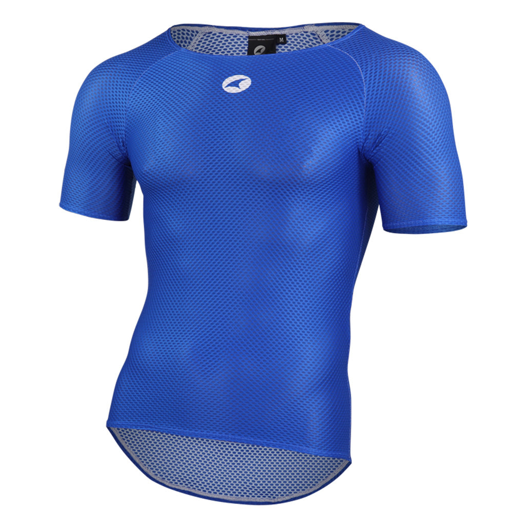 Blue Zero Weight Short Sleeve Base Layer for Men - Front View
