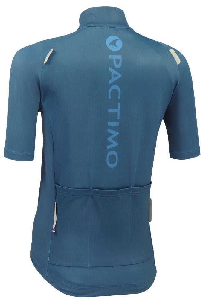 Women's Water-Repelling Cycling Jersey Back View #color_navy