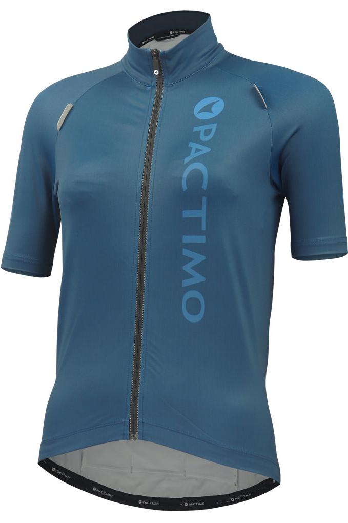 Women's Water-Repelling Cycling Jersey Front View #color_navy