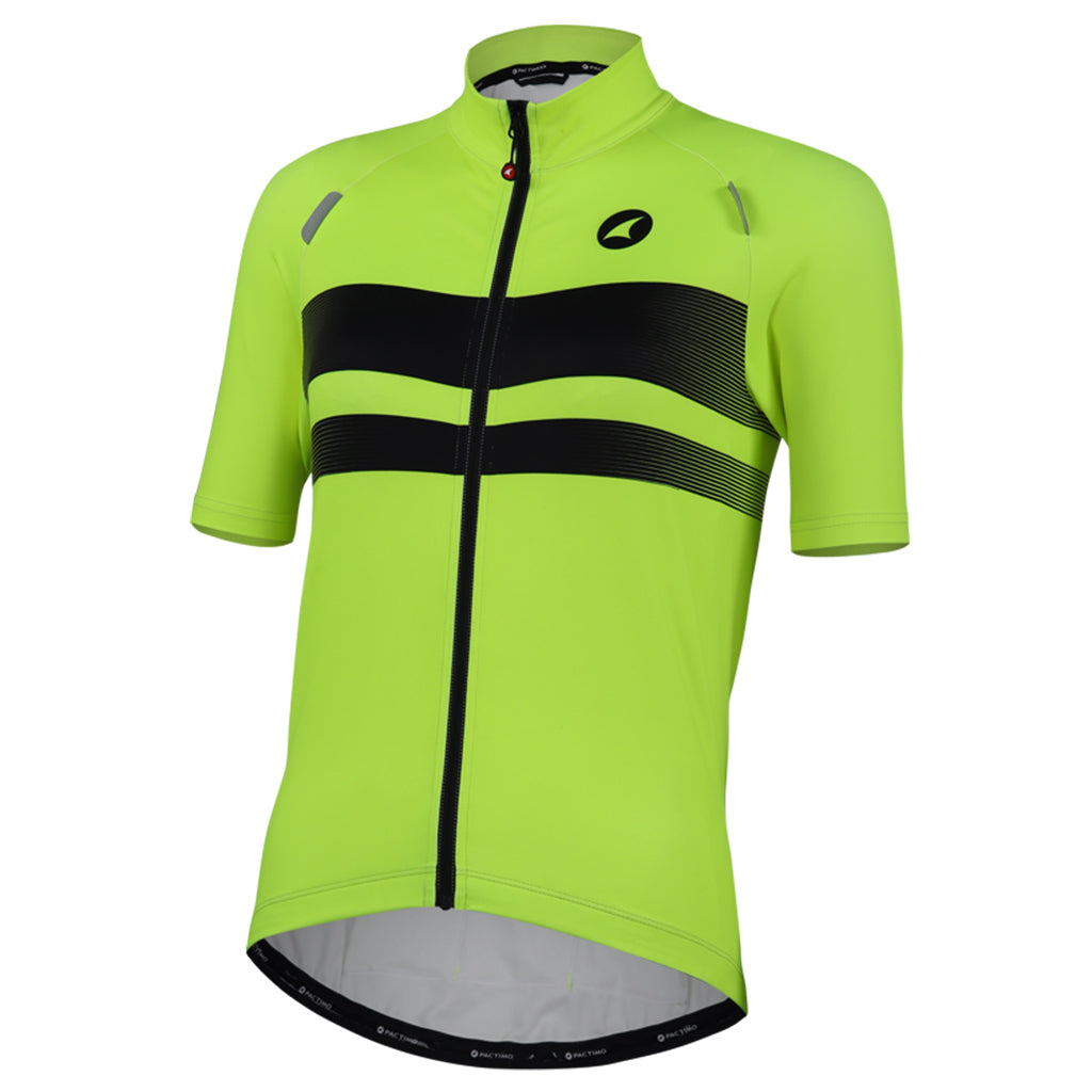 Water Repellent Women's Cycling Jersey - Front View #color_manic-yellow