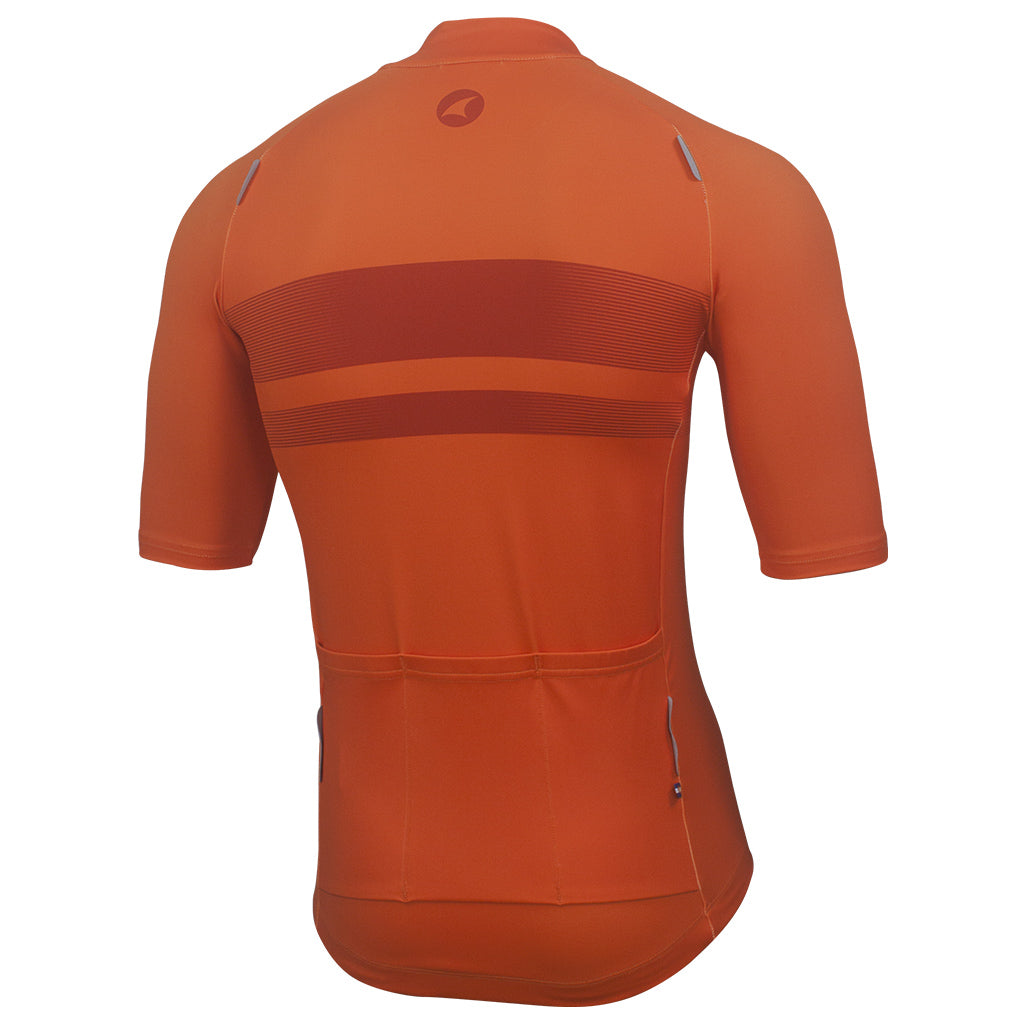 Water Repellent Men's Cycling Jersey - Back View #color_sunset