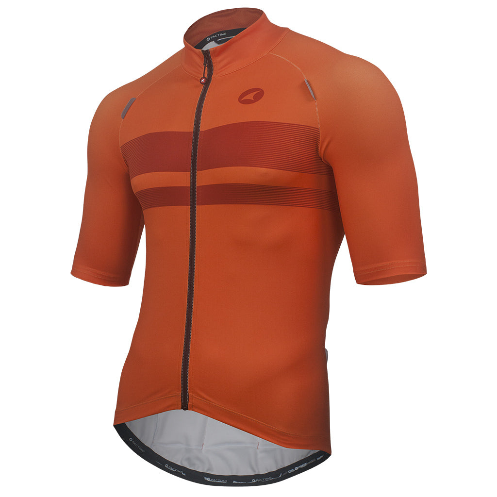 Water Repellent Men's Cycling Jersey - Front View #color_sunset
