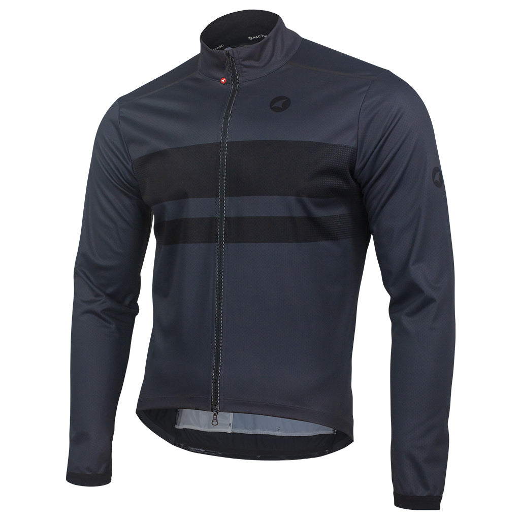 Mens Cycling Jacket for Cool Weather - Front View #color_black