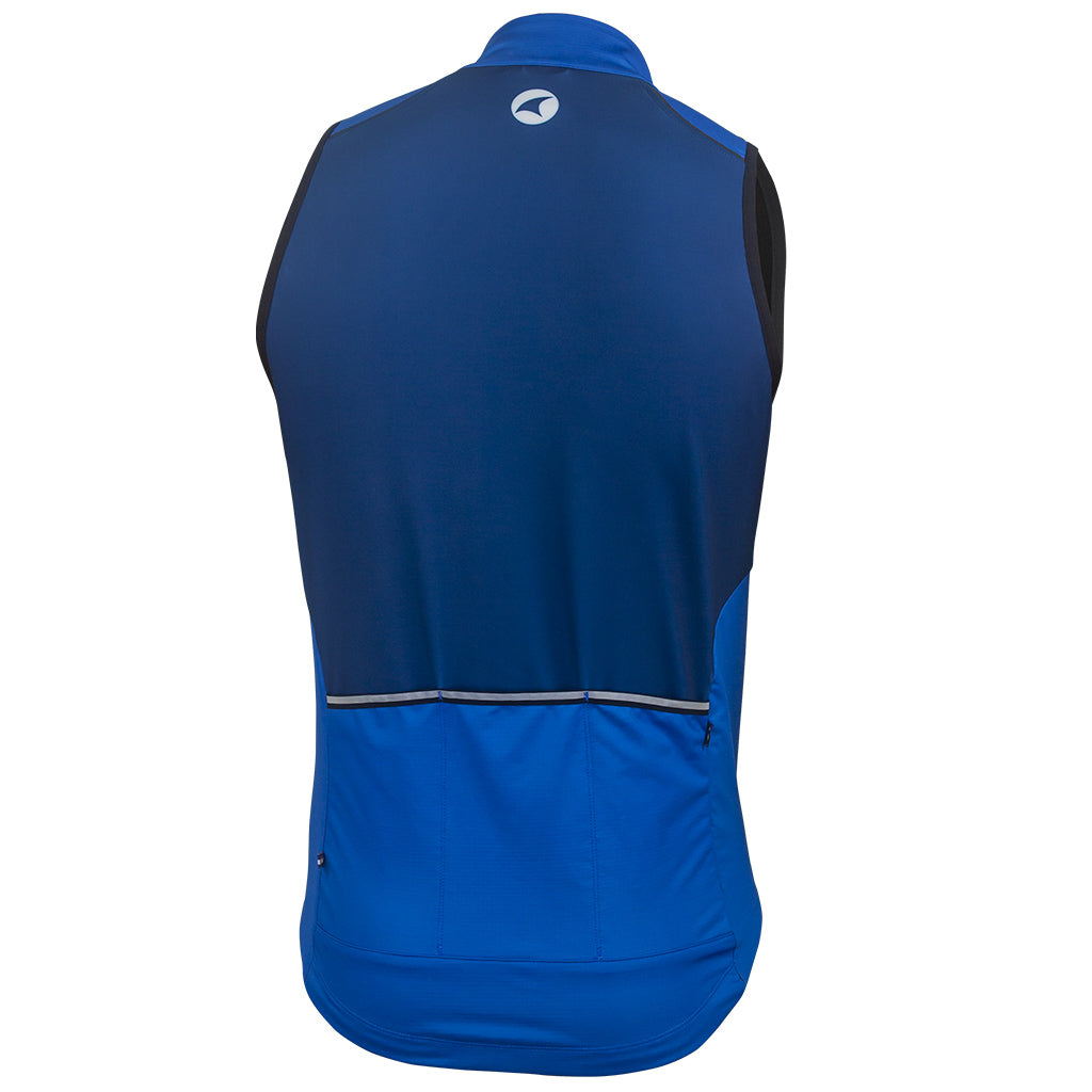 Men's Thermal Cycling Vest - Back View #color_blue