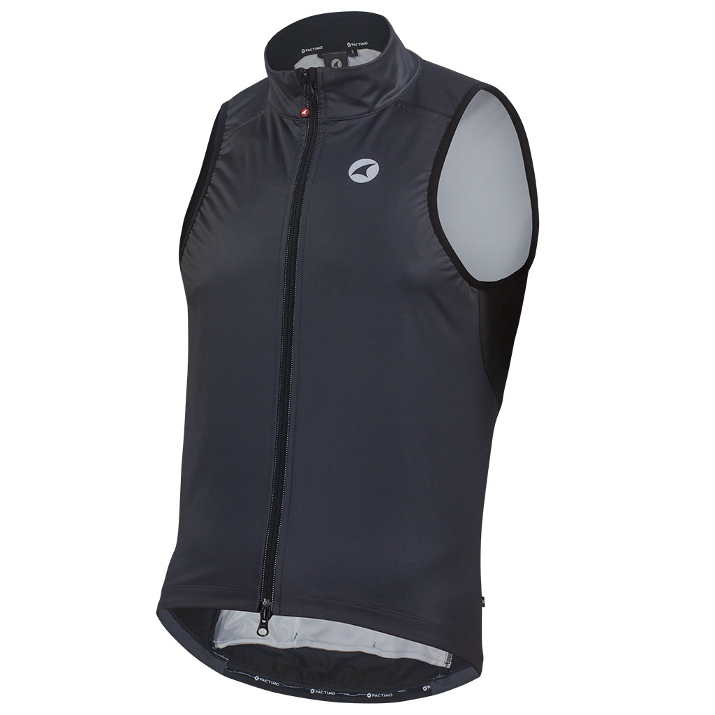 Men's Thermal Cycling Vest - Front View #color_black