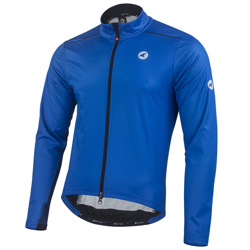 Men's Thermal Cycling Jacket - Front View #color_blue