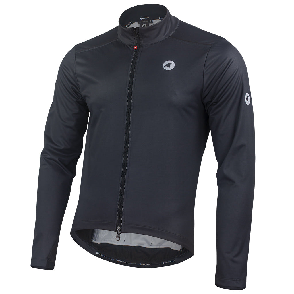 Men's Thermal Cycling Jacket - Front View #color_black