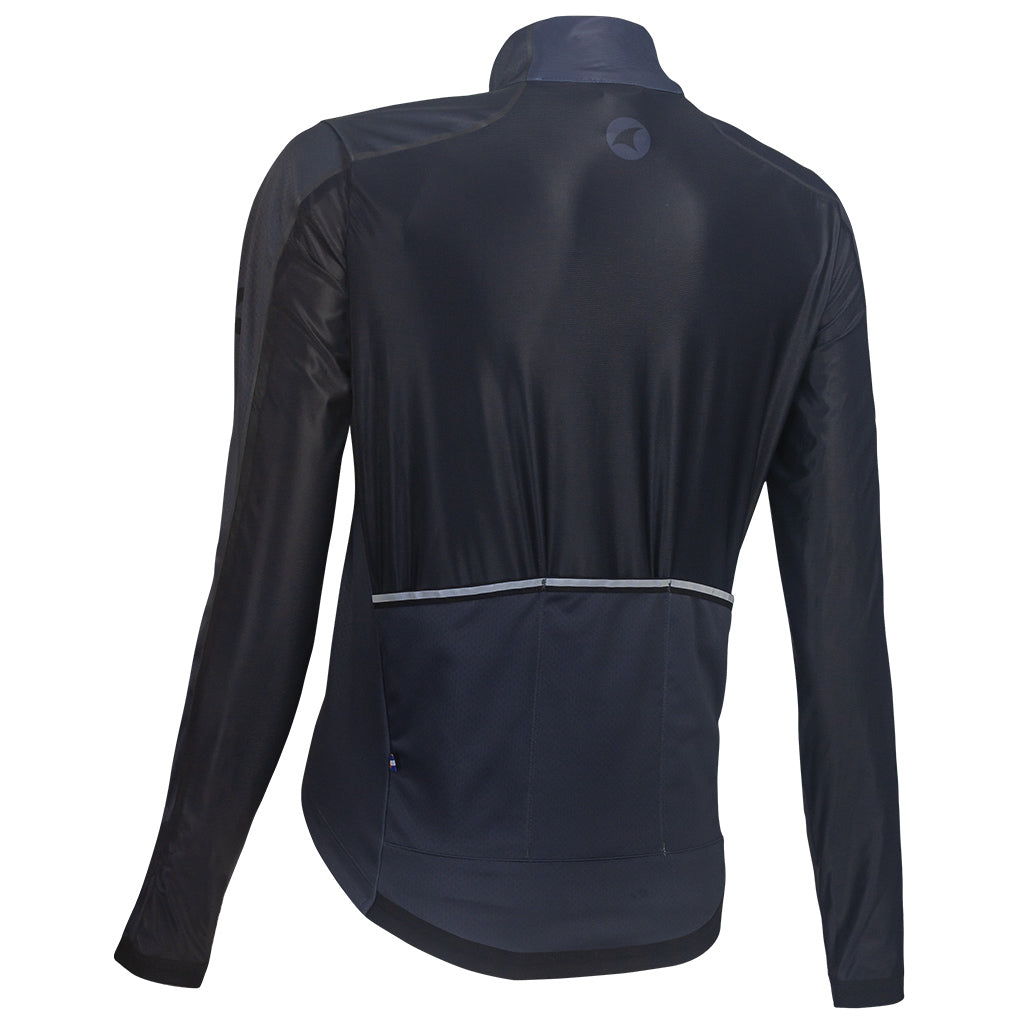 Womens Cycling Jacket for Cool Weather - Back View #color_black