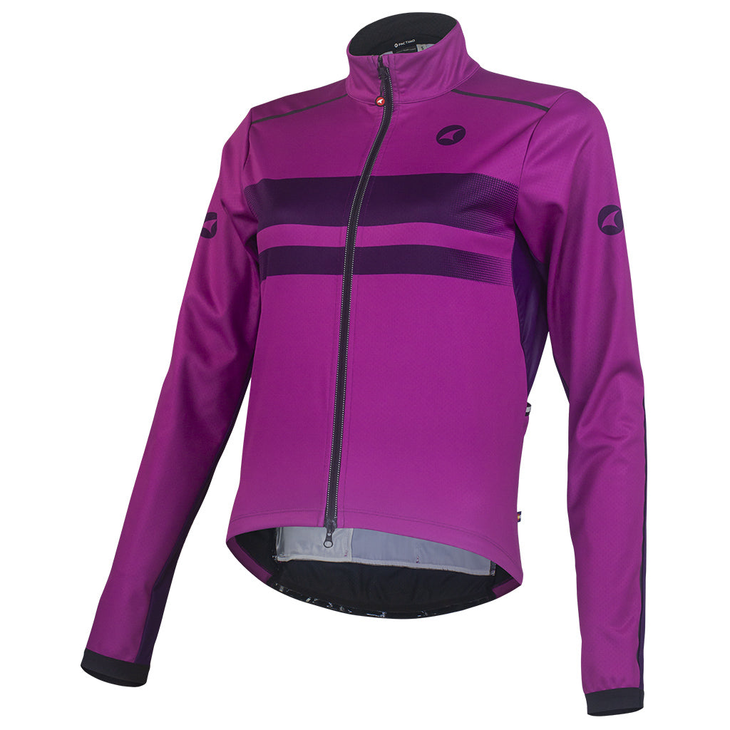 Womens Cycling Jacket for Cool Weather - Front View #color_purple