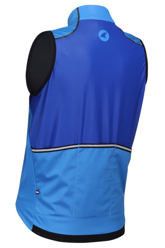 Womens Cycling Vest - Keystone Back View #color_glacial-blue