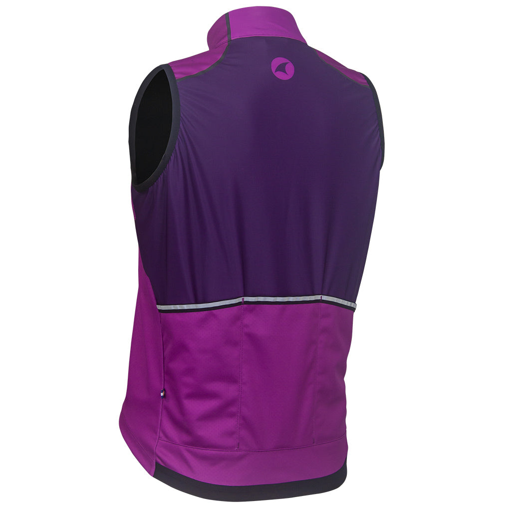 Womens Cycling Vest - Keystone Back View #color_purple