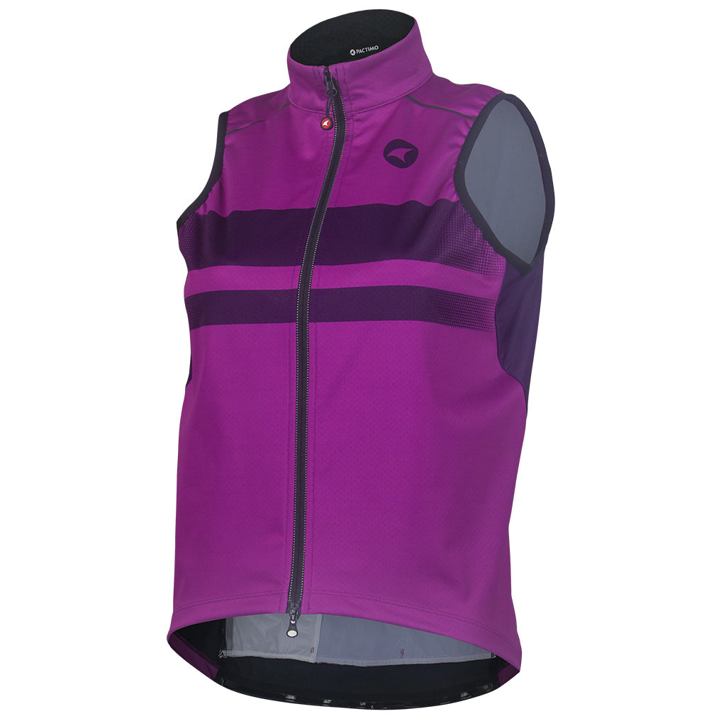 Womens Cycling Vest - Keystone Front View #color_purple