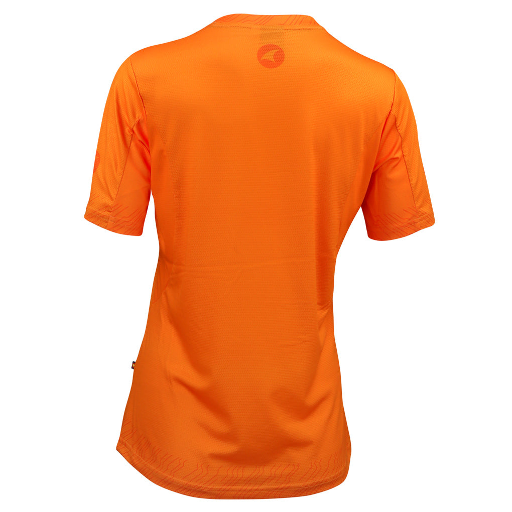 Best Mountain Bike Jerseys for Women Back View #color_bright-orange