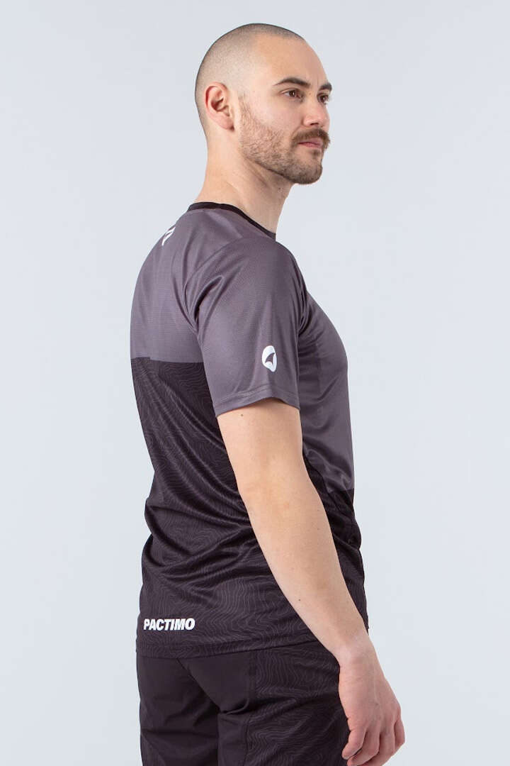 Charcoal MTB Jersey for Men - Apex Side View