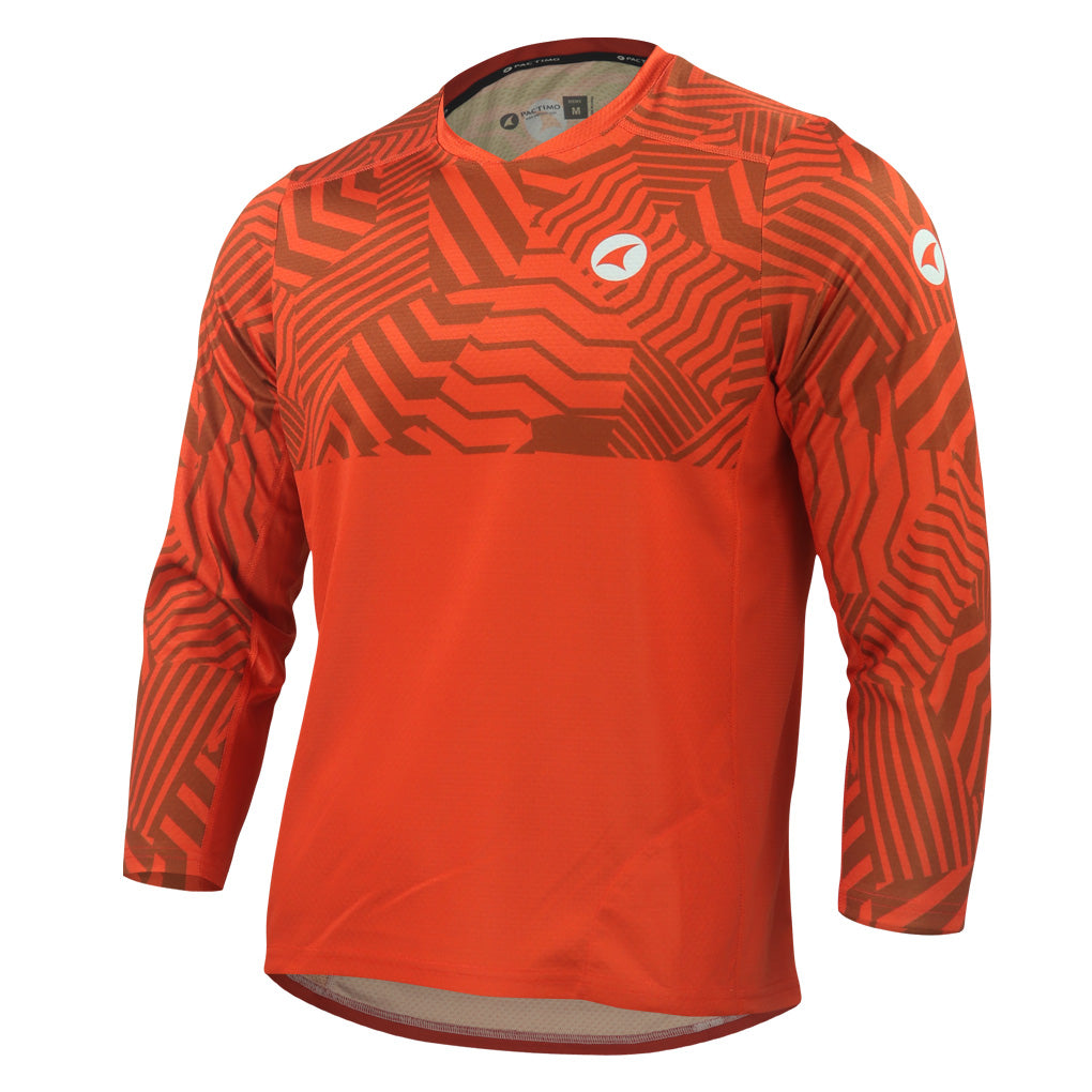 Mens Mountain Bike Jersey - Front View Terrain #color_garnet
