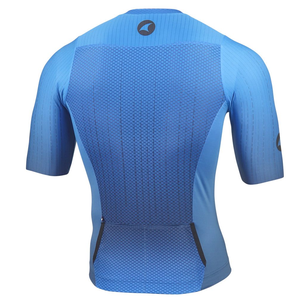 Best Triathlon Tops for Men - Back View #color_blue