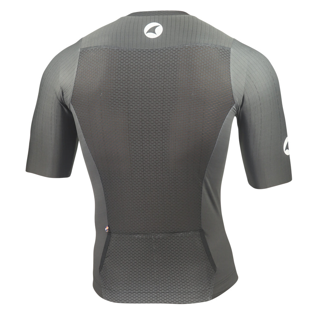 Best Triathlon Tops for Men - Back View #color_charcoal