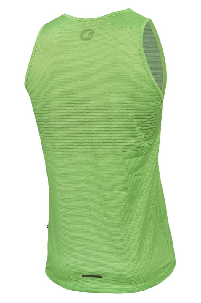 Men's Lime Green Running Singlet - Back View 