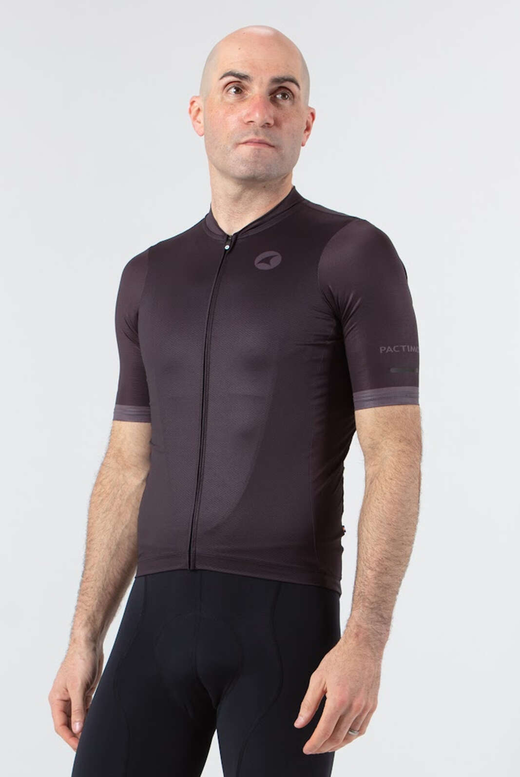 Men's Black Aero Summer Cycling Jersey - Ascent Front View